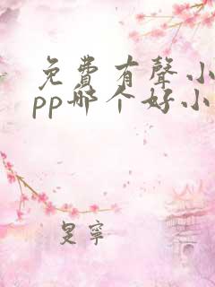 免费有声小说app哪个好小说
