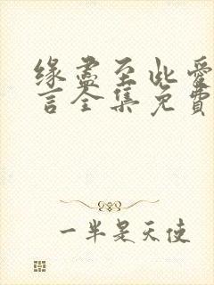 缘尽至此爱不再言全集免费