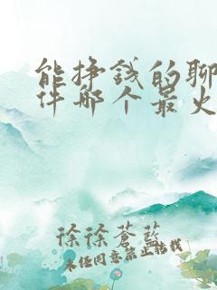 能挣钱的聊天软件哪个最火