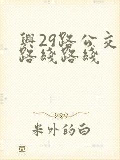 兴29路公交车路线路线