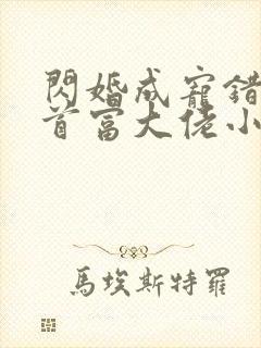 闪婚成宠错嫁了首富大佬小说