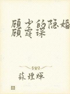 顾少的隐婚罪妻顾霆琛