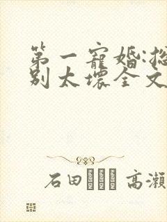 第一宠婚:总裁别太坏全文阅读