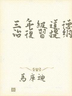 三年级道德与法治复习提纲