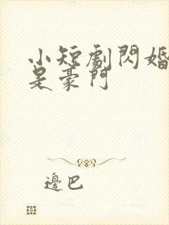 小短剧闪婚老公是豪门