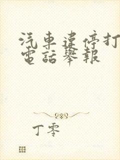 汽车违停打什么电话举报