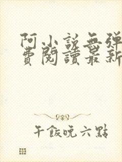 阿小说无弹窗免费阅读最新章节列表