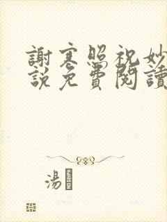 谢寒照祝妙清小说免费阅读笔趣阁无弹窗小说