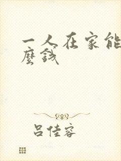 一人在家能赚什么钱