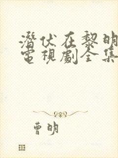 潜伏在黎明之前电视剧全集免费观看