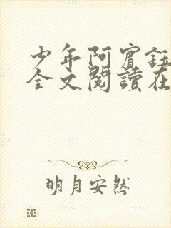 少年阿宾钰慧篇全文阅读在线