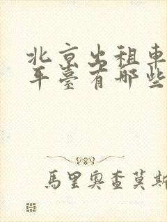 北京出租车接单平台有哪些