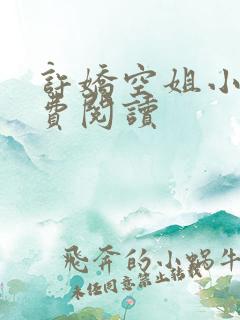 许娇空姐小说免费阅读