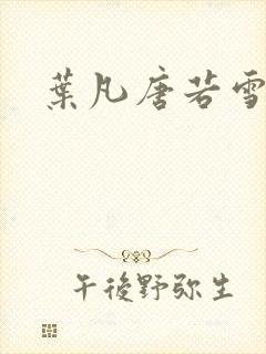 叶凡唐若雪更新