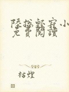 陆总轻宠小甜妻免费阅读