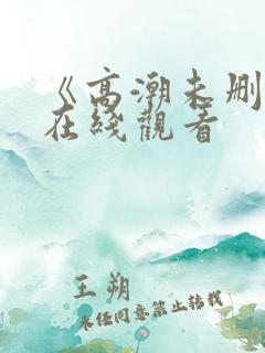 《高潮未删减》在线观看