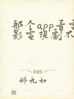 那个app看电影电视剧不收费