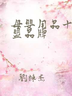 母婴用品十大加盟品牌