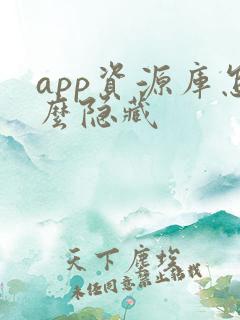 app资源库怎么隐藏