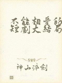 不能相爱的我们短剧大结局