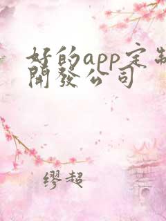 好的app定制开发公司