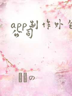 app制作外包公司