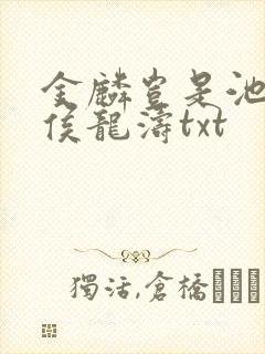 金麟岂是池中物侯龙涛txt