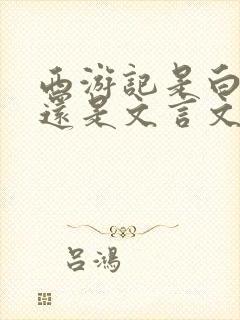 西游记是白话文还是文言文