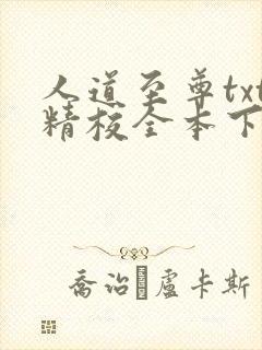 人道至尊txt精校全本下载