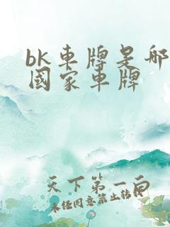 bk车牌是哪个国家车牌
