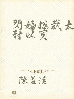 闪婚总裁太霸道封以寞