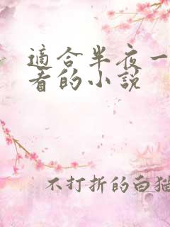 适合半夜一个人看的小说