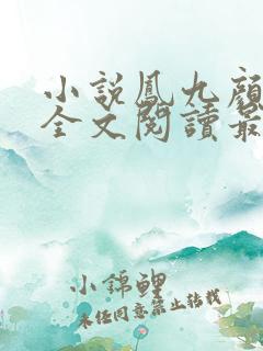 小说凤九颜萧煜全文阅读最新章节