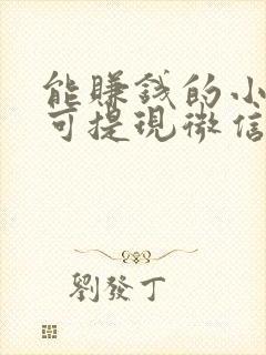 能赚钱的小软件可提现微信