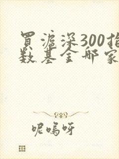买沪深300指数基金哪家好