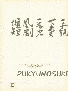 倾凰天下王小忆短剧免费观看全集在线