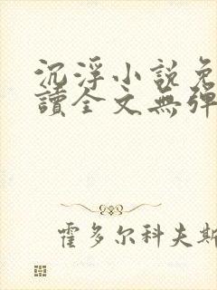 沉浮小说免费阅读全文无弹窗