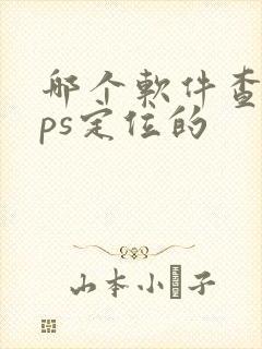 哪个软件查车gps定位的