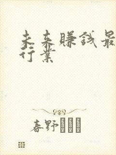 未来赚钱最快的行业