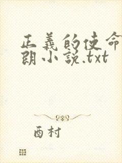 正义的使命厉元朗小说.txt