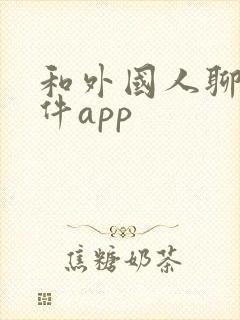 和外国人聊天软件app