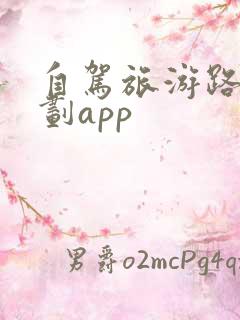 自驾旅游路线规划app