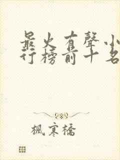 最火有声小说排行榜前十名