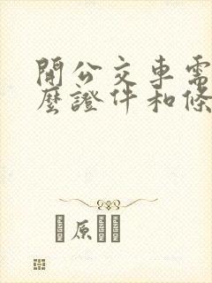 开公交车需要什么证件和条件