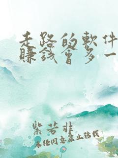 走路的软件哪个赚钱会多一点