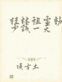 桂林租电动车多少钱一天