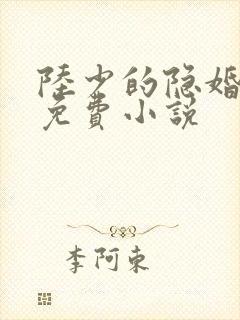 陆少的隐婚罪妻免费小说
