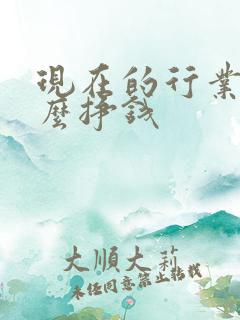 现在的行业干什么挣钱