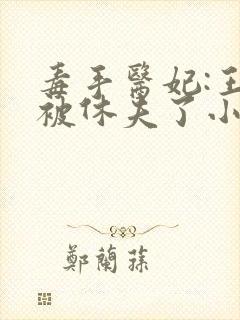 毒手医妃:王爷被休夫了小说