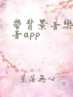 带背景音乐的录音app